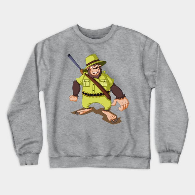 chimp Crewneck Sweatshirt by gettshirtdesign